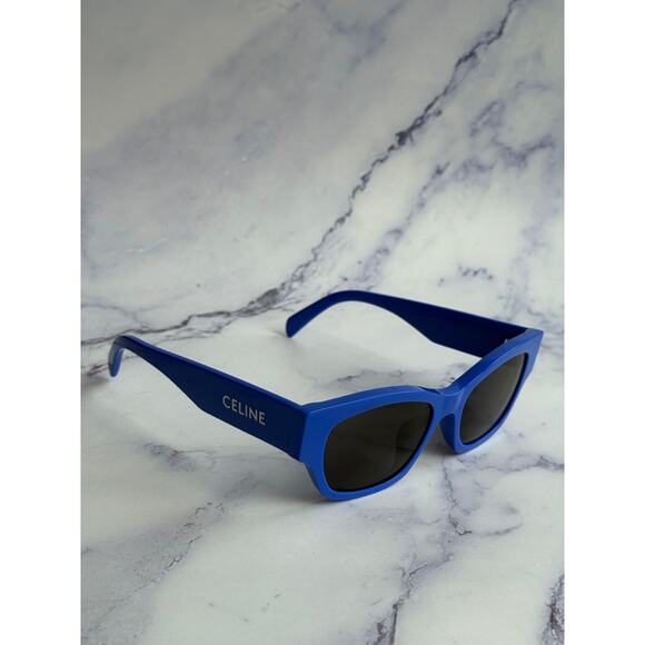 NEW Celine CL40197U Cat Eye Blue Logo Sunglasses - Picture 5 of 9